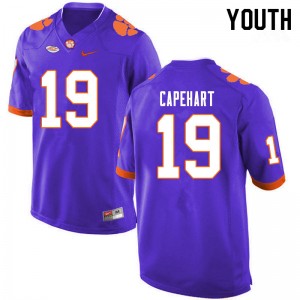 Youth DeMonte Capehart Purple Clemson Tigers #19 Player College Football Jersey 722890-763