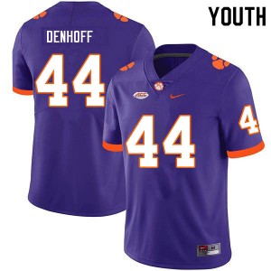 Youth Cade Denhoff Purple Clemson Tigers #44 2024 College Football Jersey 838254-650