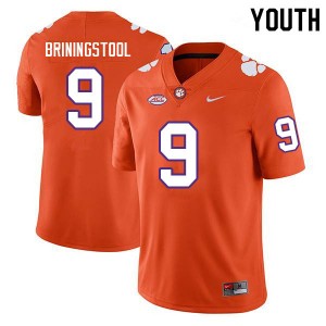 Youth Jake Briningstool Orange Clemson Tigers #9 Official College Football Jersey 471598-987