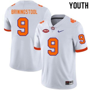 Youth Jake Briningstool White Clemson Tigers #9 NCAA College Football Jersey 806727-541