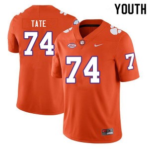 Youth Marcus Tate Orange Clemson Tigers #74 Limited College Football Jersey 209751-991