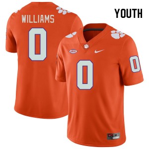 Youth Antonio Williams Orange Clemson Tigers #0 Replica College Football Jersey 913024-558