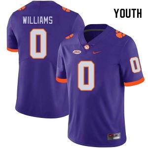 Youth Antonio Williams Purple Clemson Tigers #0 Player College Football Jersey 855531-192