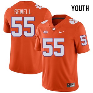Youth Harris Sewell Orange Clemson Tigers #55 Player College Football Jersey 201866-452