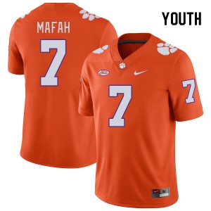 Youth Phil Mafah Orange Clemson Tigers #7 Limited College Football Jersey 407538-785