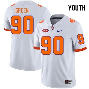 Youth Stephiylan Green White Clemson Tigers #90 Alumni College Football Jersey 448288-627