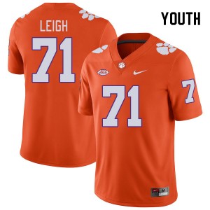 Youth Tristan Leigh Orange Clemson Tigers #71 Game College Football Jersey 741937-418