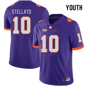 Youth Troy Stellato Purple Clemson Tigers #10 Alumni College Football Jersey 730276-138