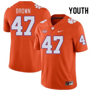 Youth Sammy Brown Orange Clemson Tigers #47 Stitched College Football Jersey 478146-629