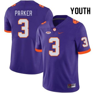 Youth T.J. Parker Purple Clemson Tigers #3 Limited College Football Jersey 662851-800