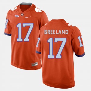 Men Bashaud Breeland Orange Clemson Tigers #17 College Football Jersey 136342-296