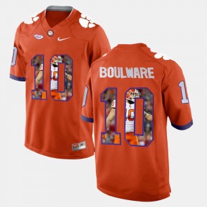 Men Ben Boulware Orange Clemson Tigers #10 Player Pictorial Jersey 697492-300