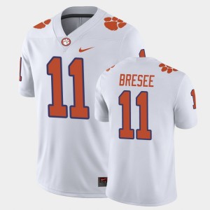 Men's Bryan Bresee White Clemson Tigers #11 Game Jersey 236127-989