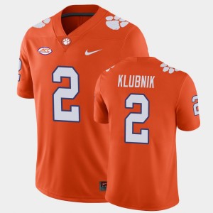 Mens Cade Klubnik Orange Clemson Tigers #2 Game Jersey 778080-515