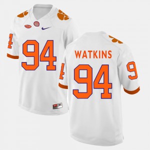 Mens Carlos Watkins White Clemson Tigers #94 College Football Jersey 514527-128