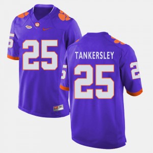 Men's Cordrea Tankersley Purple Clemson Tigers #25 College Football Jersey 260061-156