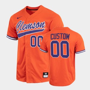 Men Custom Orange Clemson Tigers #00 2022 Full-Button College Baseball Jersey 182101-802