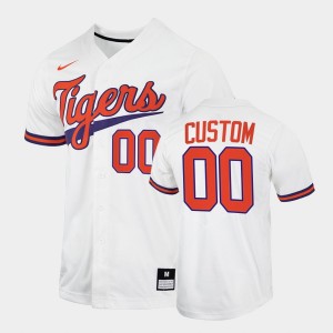 Men Custom White Clemson Tigers #00 2022 College Baseball Jersey 633672-563