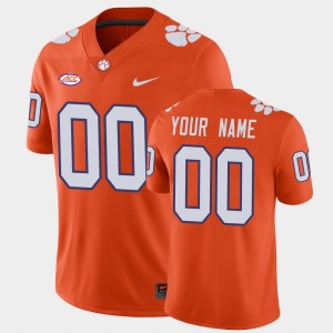 Men's Custom Orange Clemson Tigers #00 Game Jersey 503989-185