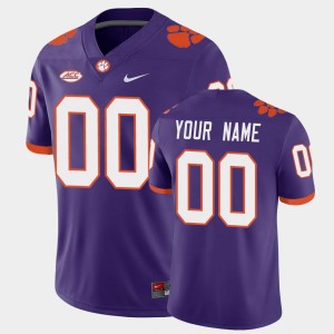 Men's Custom Purple Clemson Tigers #00 Game Jersey 509883-117