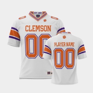 Men Custom White Clemson Tigers #00 NIL Pick-A-Player Football College Football Jersey 386149-383