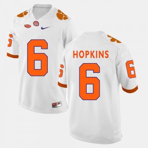 Men's DeAndre Hopkins White Clemson Tigers #6 College Football Jersey 985334-395