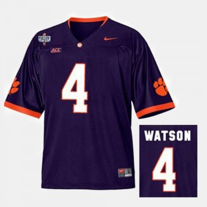 Mens Deshaun Watson Purple Clemson Tigers #4 College Football Jersey 206672-226