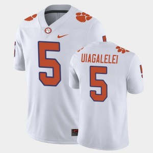 Men's DJ Uiagalelei White Clemson Tigers #5 Game Jersey 535966-929