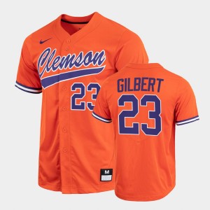 Mens Geoffrey Gilbert Orange Clemson Tigers #23 2022 Full-Button College Baseball Jersey 489459-458