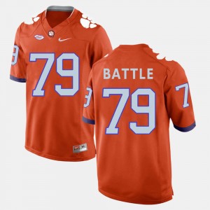 Men's Isaiah Battle Orange Clemson Tigers #79 College Football Jersey 185524-774