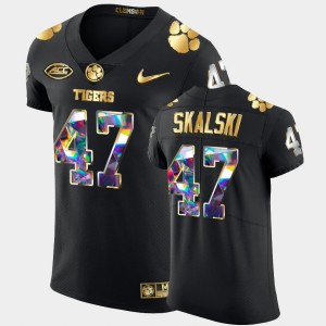 Men James Skalski Black Clemson Tigers #47 Golden Diamond Edition College Football Jersey 674220-321