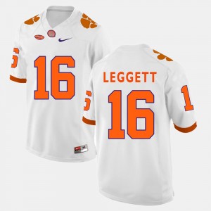 Mens Jordan Leggett White Clemson Tigers #16 College Football Jersey 751456-340