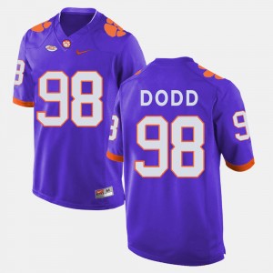 Men's Kevin Dodd Purple Clemson Tigers #98 College Football Jersey 701849-885