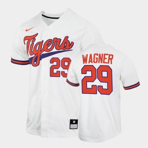 Men Max Wagner White Clemson Tigers #29 2022 College Baseball Jersey 967573-964