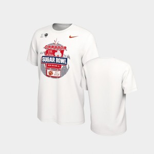 Men White Clemson Tigers Bound College Football Playoff 2021 Sugar Bowl T-Shirt 619630-546