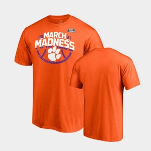 Men's Orange Clemson Tigers Ticket 2021 March Madness T-Shirt 278488-593