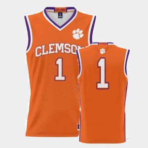 Mens Orange Clemson Tigers #1 ProSphere Basketball College Basketball Jersey 480990-607