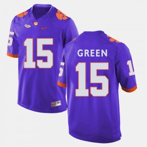 Men T.J. Green Purple Clemson Tigers #15 College Football Jersey 750480-895