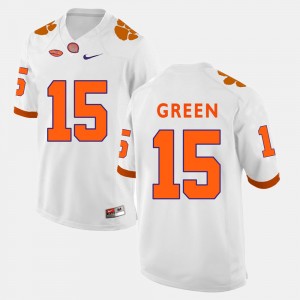 Men's T.J. Green White Clemson Tigers #15 College Football Jersey 759223-648