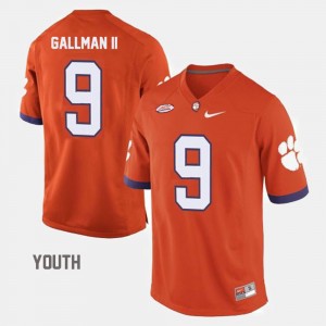 Youth Wayne Gallman II Orange Clemson Tigers #9 College Football Jersey 450841-114