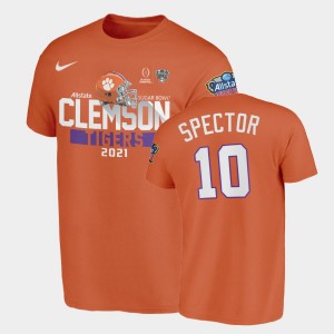 Men Baylon Spector Orange Clemson Tigers #10 2021 Sugar Bowl T-Shirt 325081-111