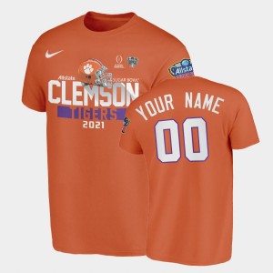 Men's Custom Orange Clemson Tigers #00 2021 Sugar Bowl T-Shirt 674058-982