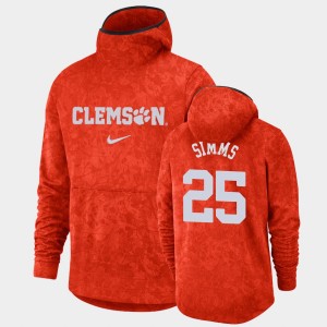 Men Aamir Simms Orange Clemson Tigers #25 Pullover Team Logo Basketball Spotlight Hoodie 988074-958