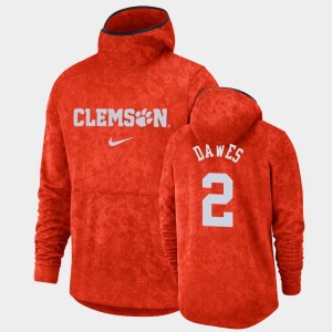 Mens Al-Amir Dawes Orange Clemson Tigers #2 Pullover Team Logo Basketball Spotlight Hoodie 401308-312