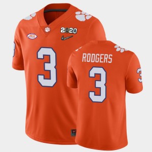 Men's Amari Rodgers Orange Clemson Tigers #3 2020 Playoff Game College Football Jersey 789504-290