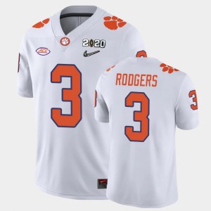 Mens Amari Rodgers White Clemson Tigers #3 2020 Playoff Game College Football Jersey 546924-285