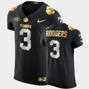 Men's Amari Rodgers Black Clemson Tigers #3 2020-21 Authentic Golden Edition Jersey 325213-198