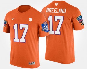 Men Bashaud Breeland Orange Clemson Tigers #17 Atlantic Coast Conference Sugar Bowl Bowl Game T-Shirt 984987-741