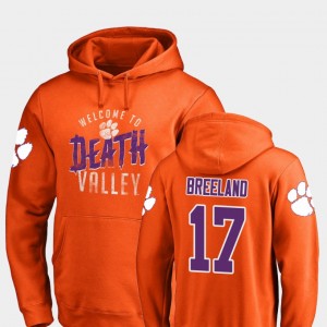 Mens Bashaud Breeland Orange Clemson Tigers #17 Logo Hometown Collection Hoodie 657747-236