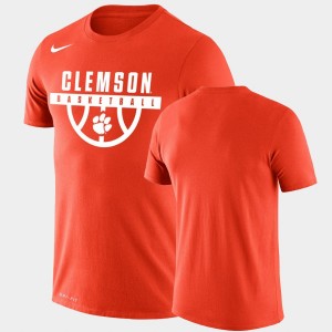 Mens Orange Clemson Tigers Performance Basketball Drop Legend T-Shirt 460034-328